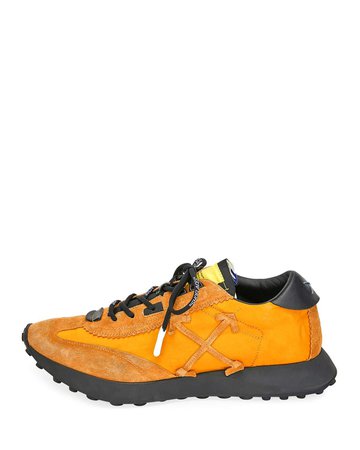Off-White Arrow Mixed-Media Running Sneakers