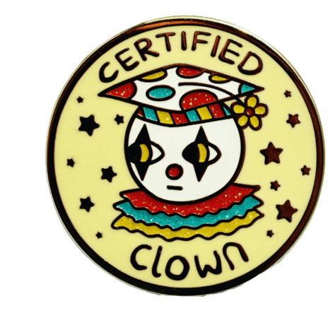 Clown pin by VelvetsArt on Etsy