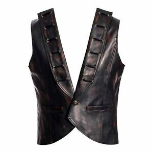 black leather vest pirte - Google Search