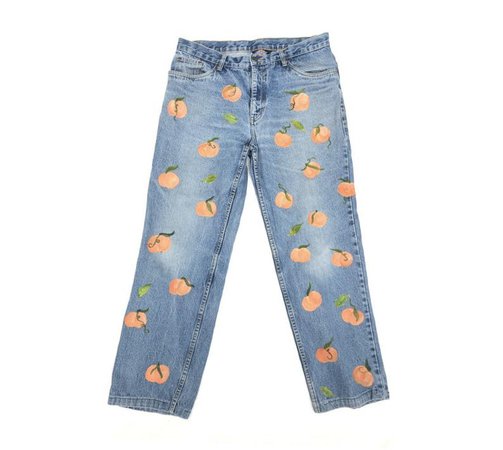 Vintage peach Dickes mom jeans | Etsy