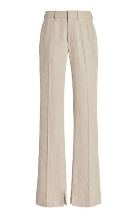 The Cameron Linen-Silk Straight-Leg Pants By Brandon Maxwell | Moda Operandi