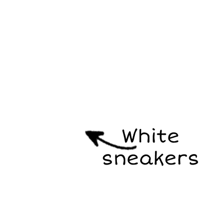 White sneaker’s label