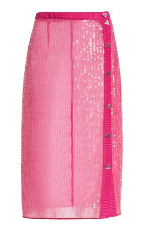 Sheer Sequinned Silk Chiffon Midi Skirt By Missoni | Moda Operandi