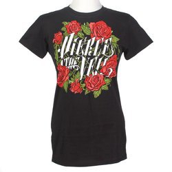 HOT TOPIC Girls 'Pierce The Veil' Roses T-Shirt - Black - Size: Medium - Check Back Soon - BLINQ
