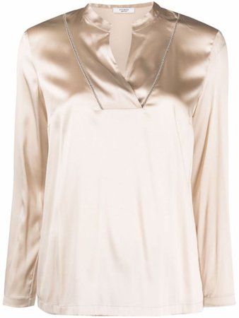 Peserico long-sleeve silk blouse - FARFETCH