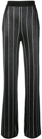 striped lurex trousers
