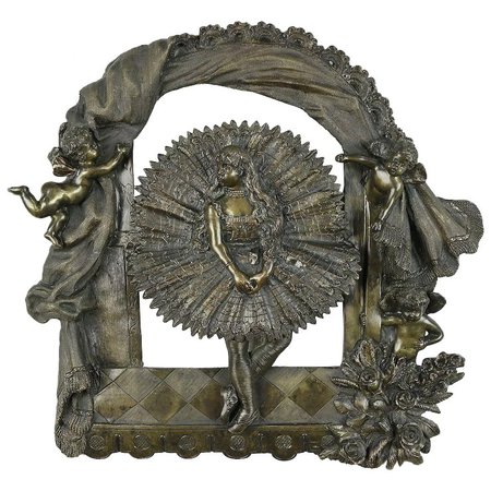 Bronze Antique 1880 Ballerina Sculpture of Ballet Dancer, Cherubs & : Harp Gallery Antique Furniture | Ruby Lane