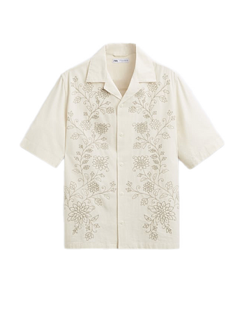 white embroidered shirt top