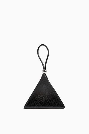 VIVA Black Crocodile Triangle Grab Bag | Topshop