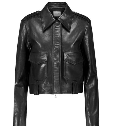 Khaite - Cordelia leather crop jacket