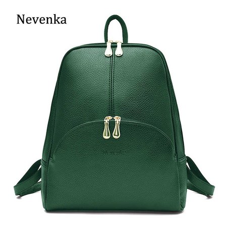 Nevenka Leather Backpack Women Solid Backpacks Light Weight Bag Cute Top Handle Backpacks for Girls Mini Backpack Female Bagpack|Backpacks| - AliExpress