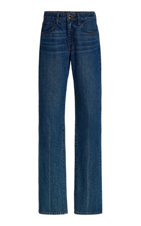 Rigid High-Rise Straight-Leg Jeans By Brandon Maxwell | Moda Operandi