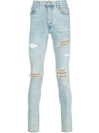 AMIRI Distressed Skinny Fit Jeans - Farfetch