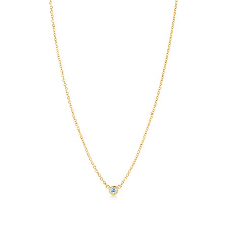 Elsa Peretti® Diamonds by the Yard® pendant in 18k gold with carat weight .05. | Tiffany & Co.