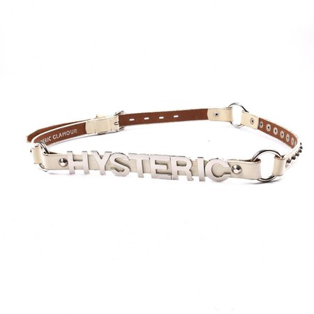 Groupie sur Instagram : Hysteric Glamour Metal-studded Leather Spellout Belt