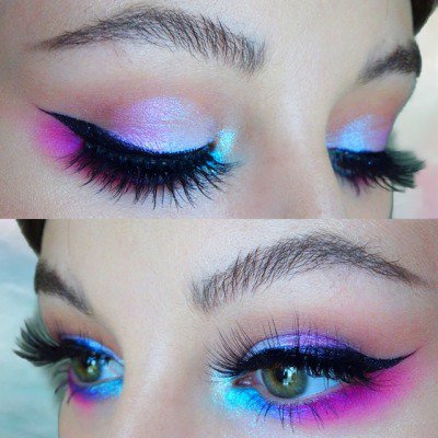 Cotton Candy Pastel Eye Makeup
