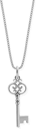 Amazon.com: Boma Jewelry Sterling Silver Victorian Key Necklace, 18 inches : Clothing, Shoes & Jewelry