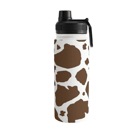 brown cow print water bottle 🤎🤍🖤
