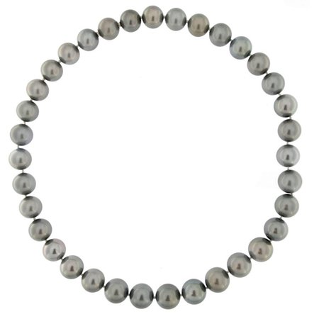 Jona Tahitian Silver Grey Pearl Necklace