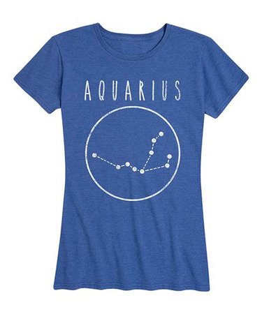 Instant Message Womens Heather Royal Blue Aquarius Relaxed-Fit Tee - Women & Plus | Best Price and Reviews | Zulily