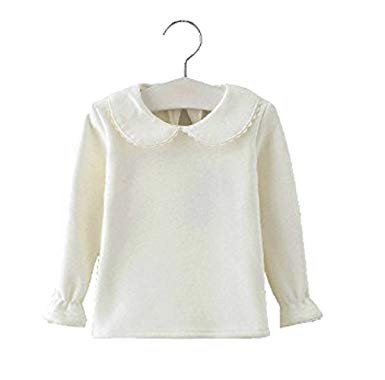 Amazon.com: Baby Girls Cotton Long Sleeve T Shirt Blouse Tops Bottom Tee 3-4Years White: Clothing