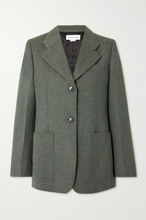Wool Blazer - Forest green