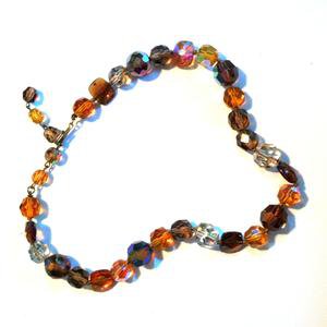 Autumn Jewel Tone Beveled Glass Bead Necklace circa 1960s – Dorothea's Closet Vintage
