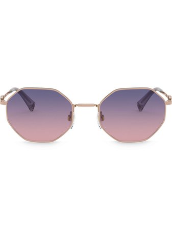 Valentino Eyewear VLOGO Octagonal Frame Sunglasses - Farfetch
