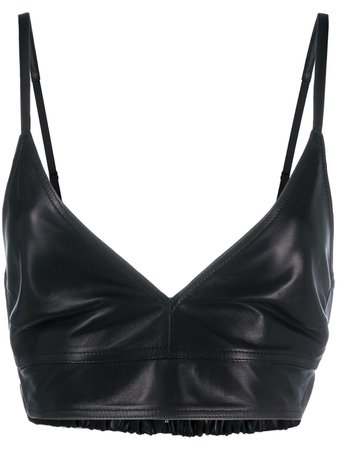 Shop black Helmut Lang elasticated strap bralet with Express Delivery - Farfetch