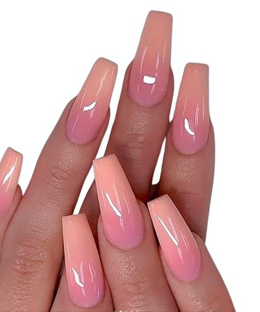 coral ombre nails