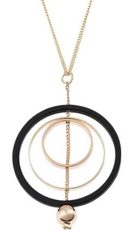 black circle necklace