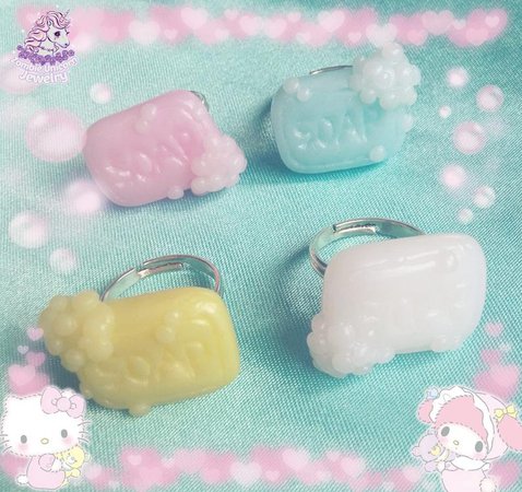 Bubble Bath soap rings fairy kei pastel kawaii | Etsy