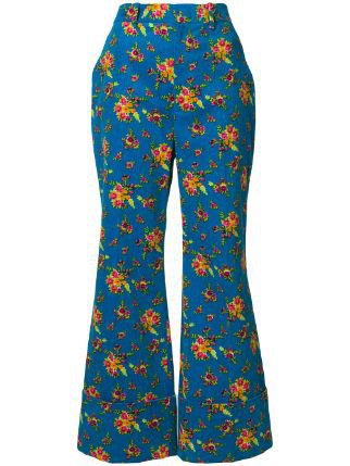 Gucci Cropped Floral Flares - Farfetch