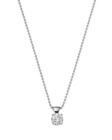 Bloomingdale's Diamond Solitaire Pendant in 18K White Gold, 0.50-1.0 ct. t.w. - 100% Exclusive | Bloomingdale's
