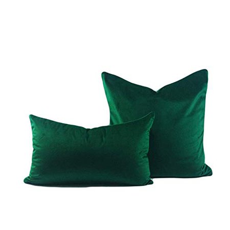 Amazon.com: Luxury Green Moss Emerald Green Velvet Forest Green Cushion Cover Pillow Case Lumber Pillow Case Hunter Green Velvet: Handmade