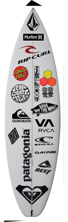 Surf Board with stickers