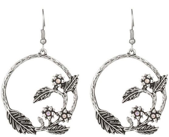 vintage garland silver earrings