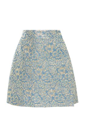 High-Waisted Lurex Mini Skirt by Ermanno Scervino | Moda Operandi