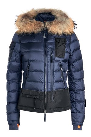 Skimaster Quilted Down Jacket with Fur Trimmed Hood Gr. M