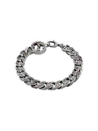 Gucci Interlocking G Chain Bracelet In Silver - Farfetch