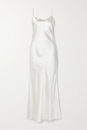 Ivory Chloe silk-satin maxi dress | Anine Bing | NET-A-PORTER