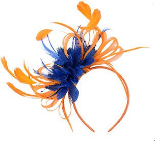 blue orange fascinator - Google Search