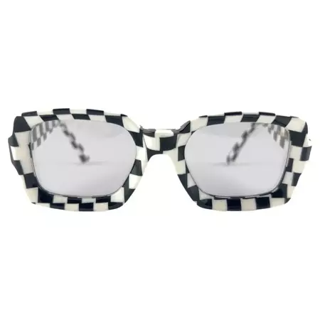 Vintage Anglo American Durango Black and White Sunglasses 1980 For Sale at 1stDibs