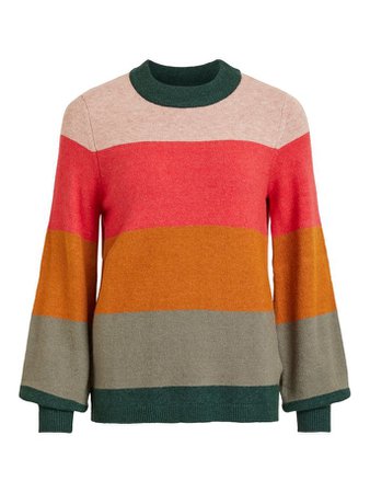 Striped knitted pullover | VILA