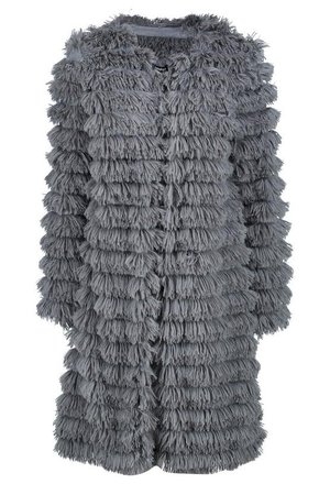 Alisha Shaggy Faux Fur Coat | Boohoo