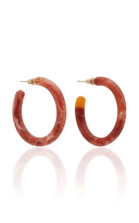 Rhea Marbled Acrylic Hoop Earrings by Cult Gaia | Moda Operandi