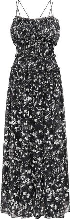 Arietta Patterned Silk-Chiffon Maxi Dress