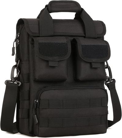 Amazon.com : ArcEnCiel Tactical Messenger Bag Men Military MOLLE Sling Shoulder Pack Briefcase Assault Gear Handbags Utility Carry Satchel (Black) : Sports & Outdoors