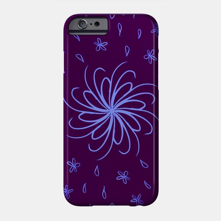 Flower Drawing Purple - Flower - Phone Case | TeePublic