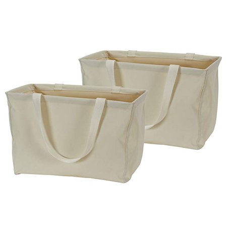 Household Essentials 2212-1 Krush Canvas Utility Tote | Reusable Grocery Shopping Bag | Laundry Carry Bag | Black: Amazon.ca: Home & Kitchen